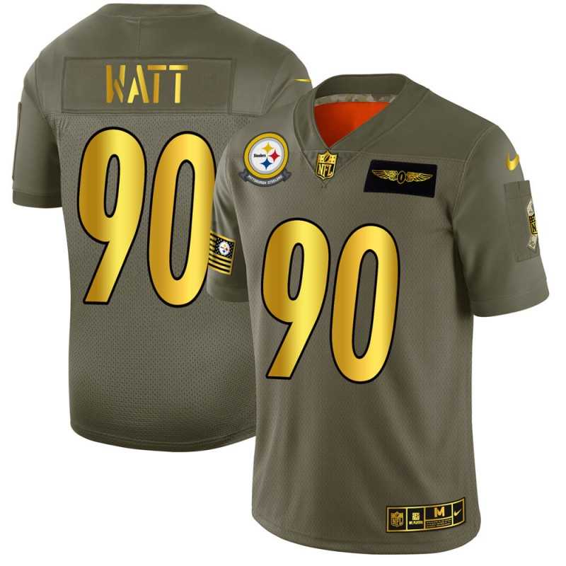 Nike Steelers 90 T.J. Watt 2019 Olive Gold Salute To Service Limited Jersey Dyin,We sell and wholesale Nike Steelers 90 T.J. Watt 2019 Olive Gold Salute To Service Limited Jersey Dyin on line form chian!